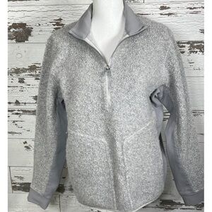LULULEMON Men’s Tundra Trek 1/2 Zip Pullover Heathered Silver Spoon M EUC